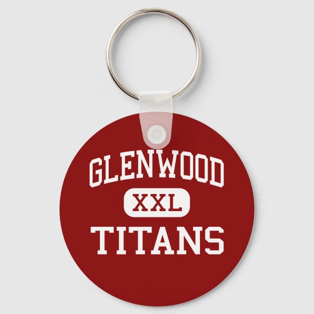 Glenwood - Titans - High School - Chatham Illinois Schlüsselanhänger (Vorderseite)