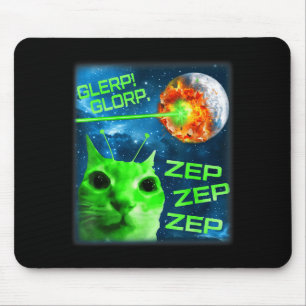 Glerp Glorp Lustige Außerirdische Katze Brainrot M Mousepad