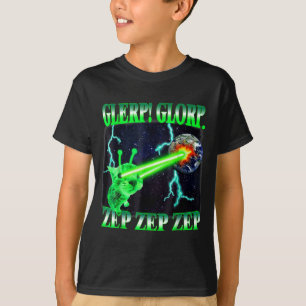 Glerp Glorp Lustige Außerirdische Katze Meme Gnarp T-Shirt