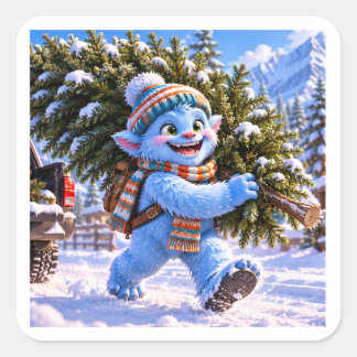 Gletscher Grinch & Weihnachtsbaum Festive Sticker