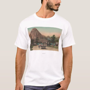 Gletscher, M.Ü. - Ansicht von zwei Chalets u. Mt. T-Shirt
