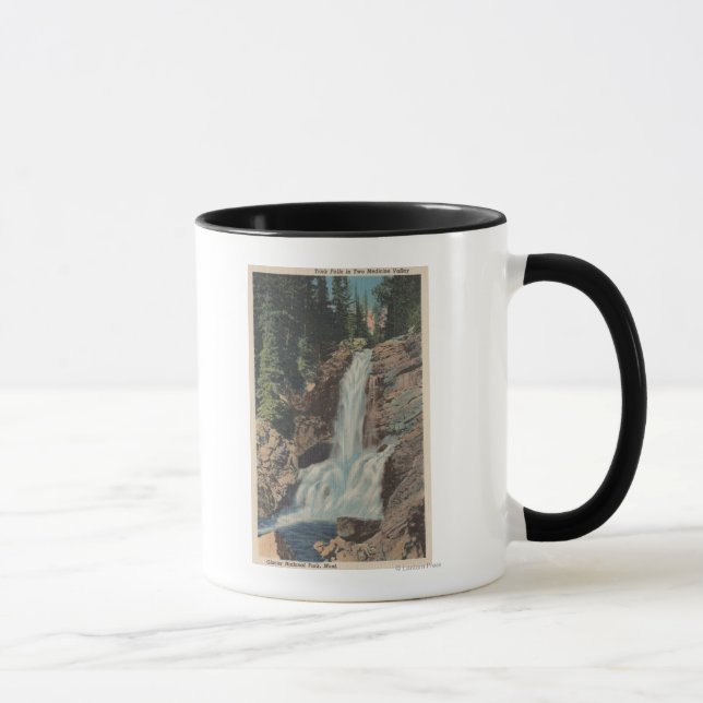 Gletscher, MT - Ansicht von Trick Falls & Medicine Tasse (Rechts)
