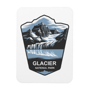 Gletscher-Nationalpark-Emblem Magnet