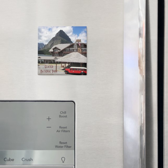 Gletscher-Nationalpark-Häuschen-Foto Magnet (In Situ (Kühlschrank))