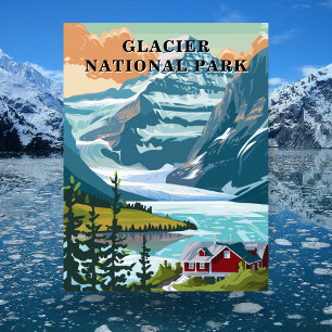 Gletscher-Nationalpark, Montana Reise-Postkarte Postkarte