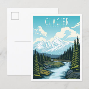 Gletscher-Nationalpark Montana USA Reise Postkarte