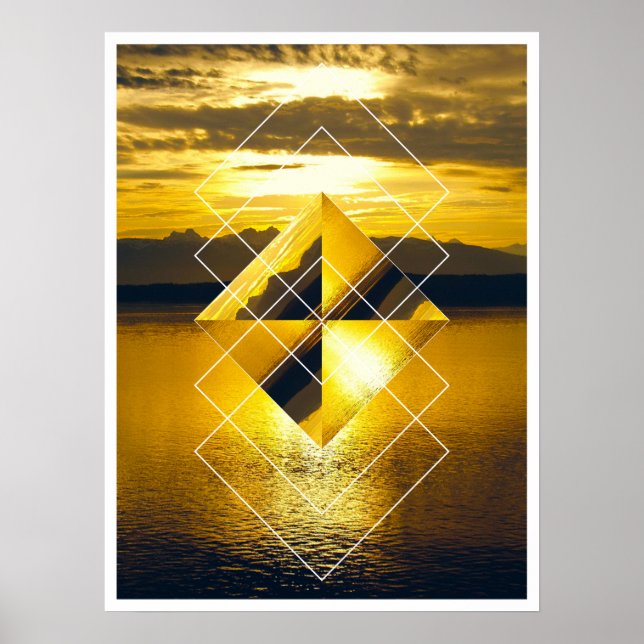 Gletscher-NP-Geometrie Poster (Vorne)