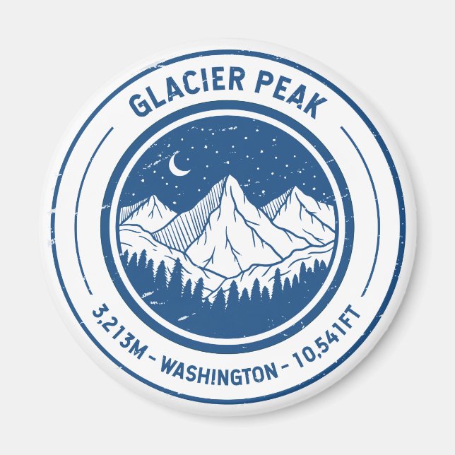 Gletscher Peak Washington Wandern Skifahren Magnet (Vorne)