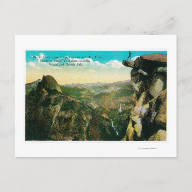 Gletscher Point, Halbkuppel und Yosemite Valley Postkarte (Vorderseite)