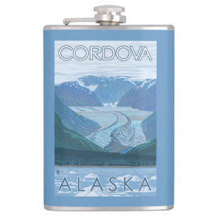 Gletscher-Szene - Cordova, Alaska Flachmann