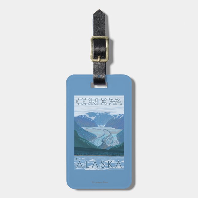 Gletscher-Szene - Cordova, Alaska Gepäckanhänger (Vorderseite vertikal)