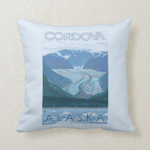 Gletscher-Szene - Cordova, Alaska Kissen