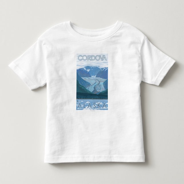 Gletscher-Szene - Cordova, Alaska Kleinkind T-shirt (Vorderseite)