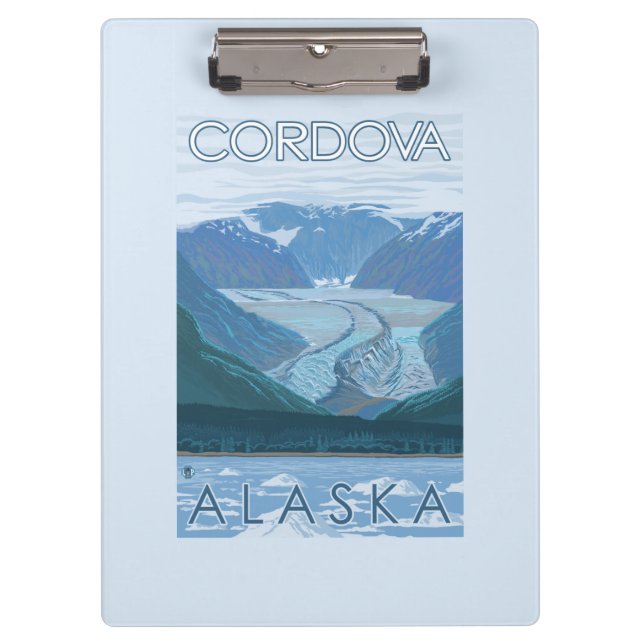 Gletscher-Szene - Cordova, Alaska Klemmbrett (Vorderseite)