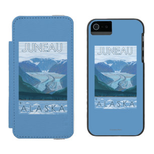 Gletscher-Szene - Juneau, Alaska Incipio Watson™ iPhone 5 Geldbörsen Hülle
