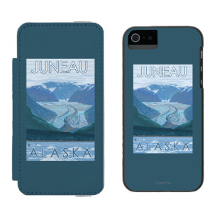Gletscher-Szene - Juneau, Alaska Incipio Watson™ iPhone 5 Geldbörsen Hülle