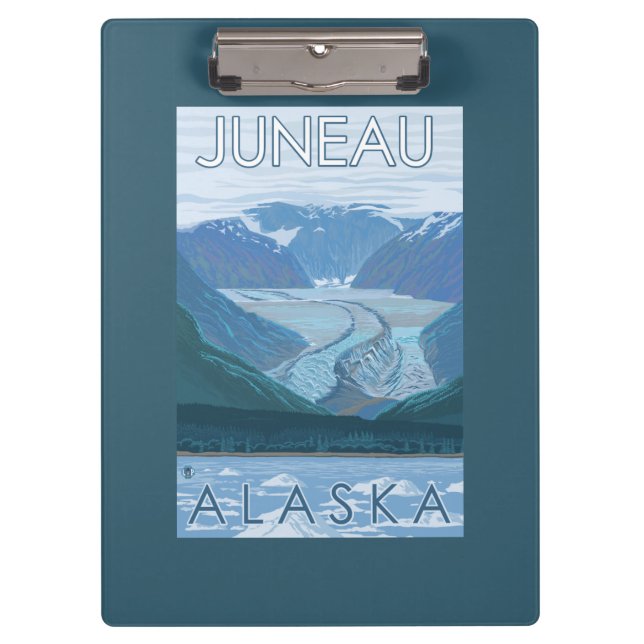Gletscher-Szene - Juneau, Alaska Klemmbrett (Vorderseite)