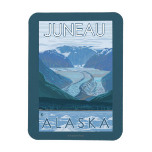 Gletscher-Szene - Juneau, Alaska Magnet