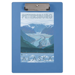 Gletscher-Szene - Petersburg, Alaska Klemmbrett