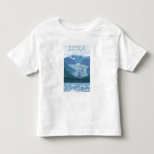Gletscher-Szene - Sitka, Alaska Kleinkind T-shirt