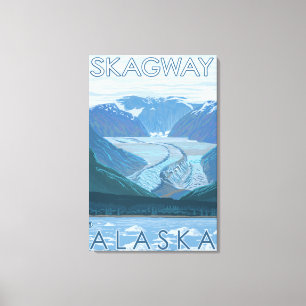 Gletscher-Szene - Skagway, Alaska Leinwanddruck