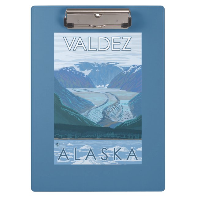 Gletscher-Szene - Valdez, Alaska Klemmbrett (Vorderseite)
