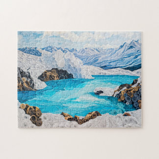 Gletscherbergsee im Quilling-Stil