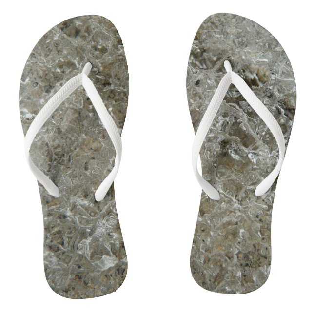 Gletschereis Abstrakte Naturstruktur Flip Flops (Fußbett)