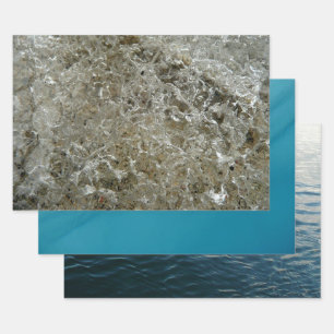 Gletschereis Abstrakte Naturstruktur Geschenkpapier Set
