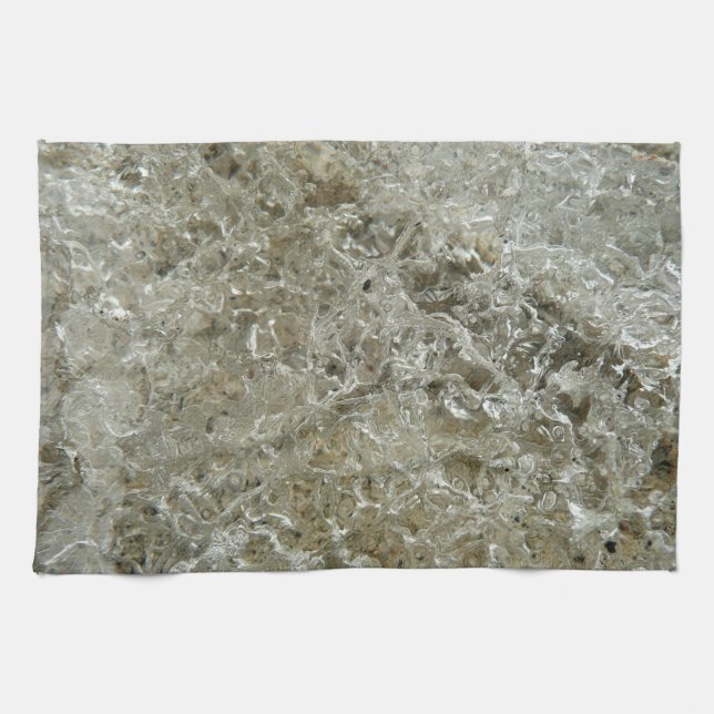 Gletschereis Abstrakte Naturstruktur Geschirrtuch (Horizontal)