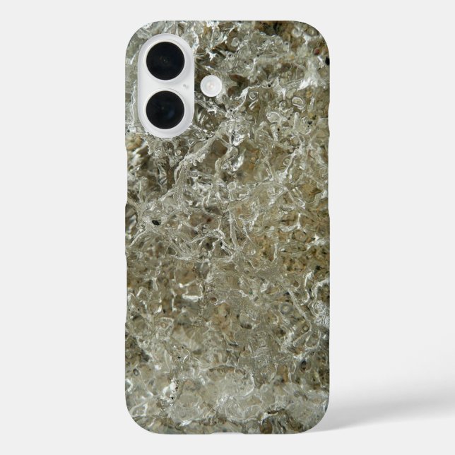 Gletschereis Abstrakte Naturstruktur iPhone 16 Hülle (Rückseite)