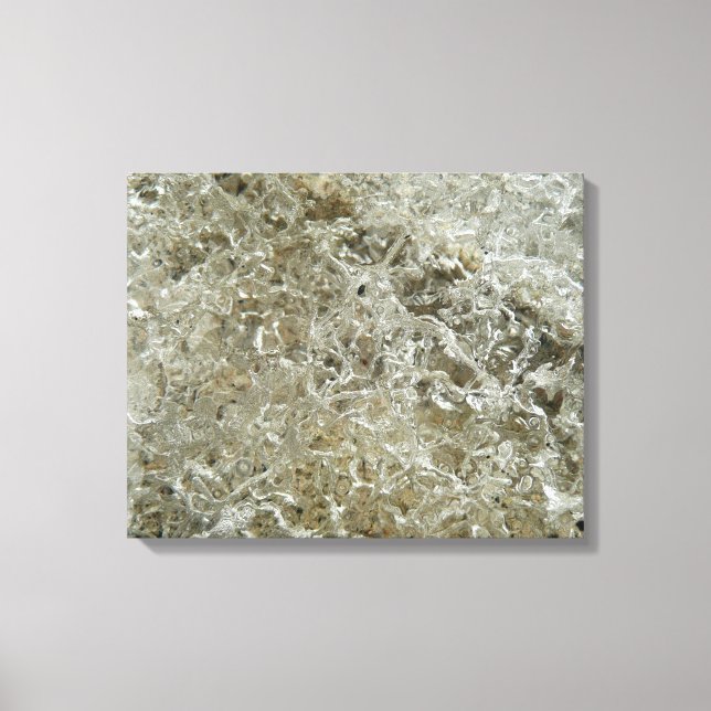 Gletschereis Abstrakte Naturstruktur Leinwanddruck (Vorderseite)