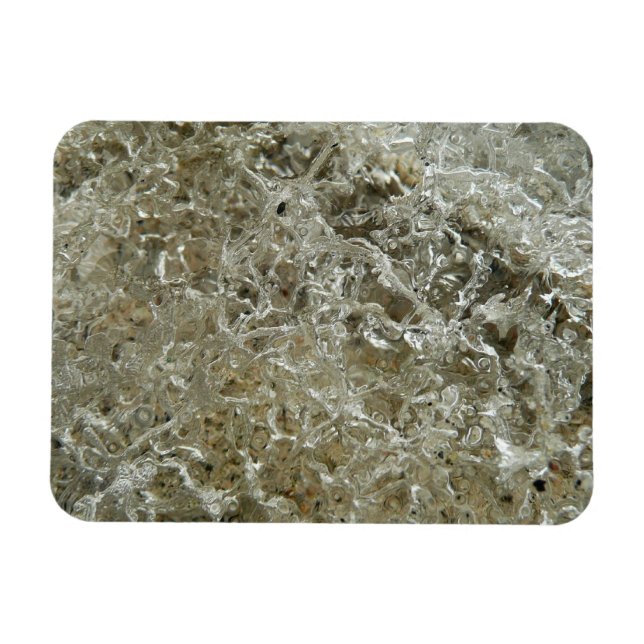 Gletschereis Abstrakte Naturstruktur Magnet (Horizontal)