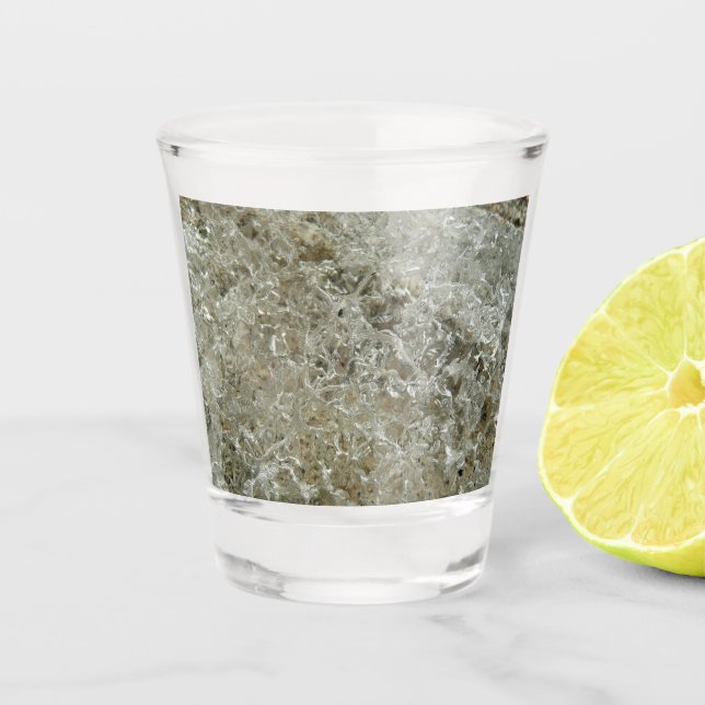 Gletschereis Abstrakte Naturstruktur Schnapsglas (Vorderseite)
