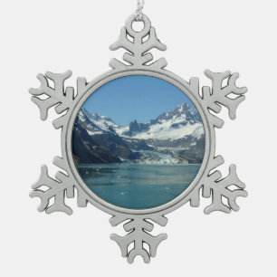 Gletschergewässer von Alaska Gefüttert Schneeflocken Zinn-Ornament