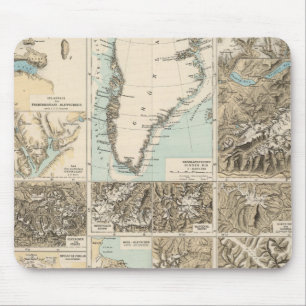 Gletscherkar te - Glacier Atlas Map Mousepad