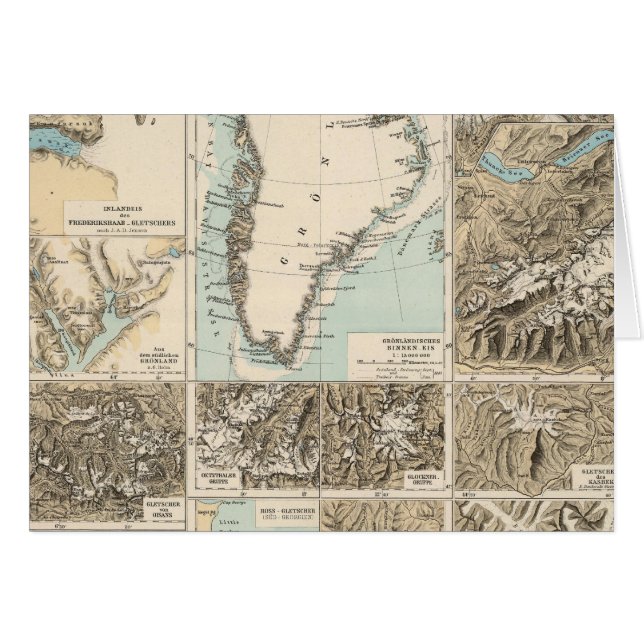 Gletscherkarte - Carte de l'Atlas glaciaire (Devant horizontal)