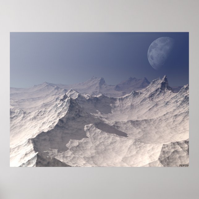 Gletscherlandschaft Poster (Vorne)