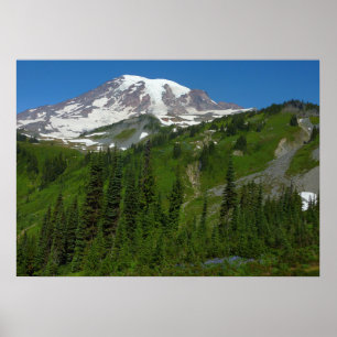 Gletschermelt auf dem Rainier Poster