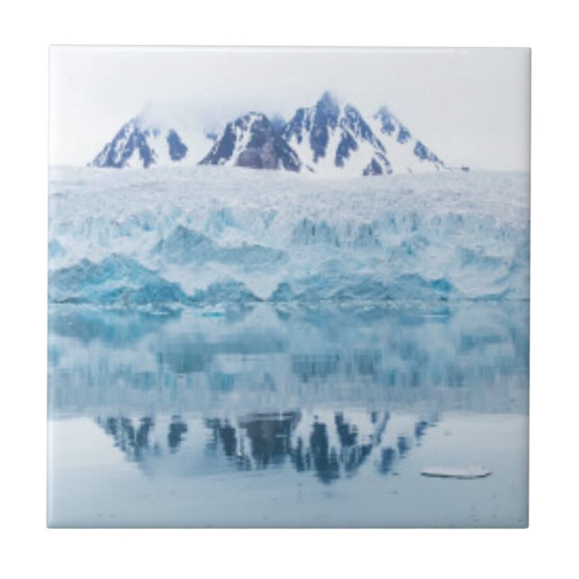 Gletscherreflektionen, Norwegen Fliese (Vorderseite)