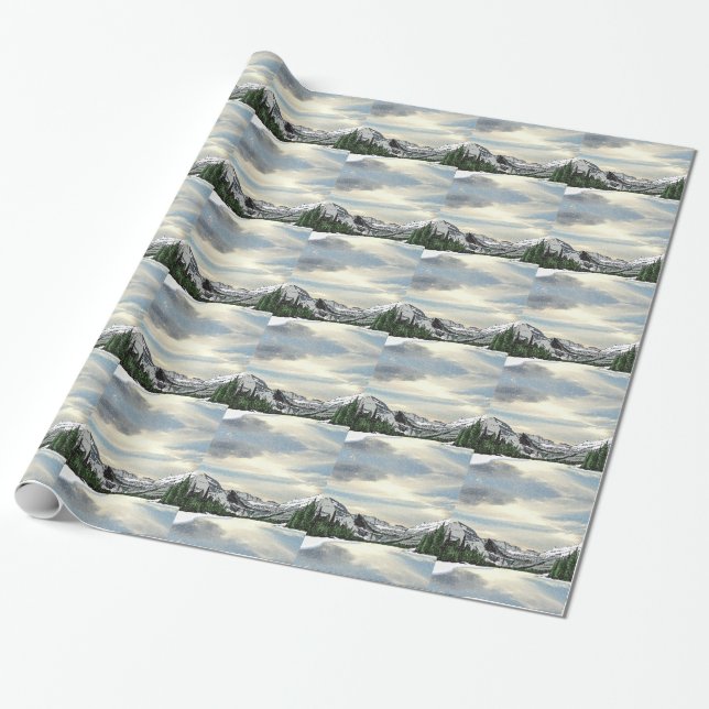 Gletscherschnee Geschenkpapier (Ungerollt)