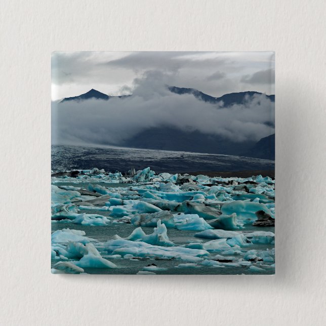 Gletschersee Jokulsarlon - Island Button (Vorderseite)