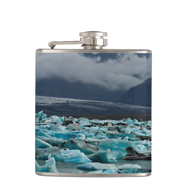 Gletschersee Jokulsarlon - Island Flachmann (Vorderseite)