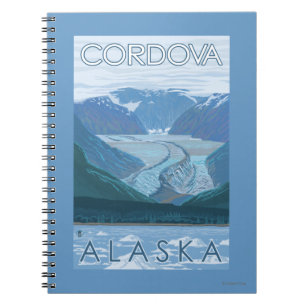 Gletscherszene - Cordova, Alaska Notizblock