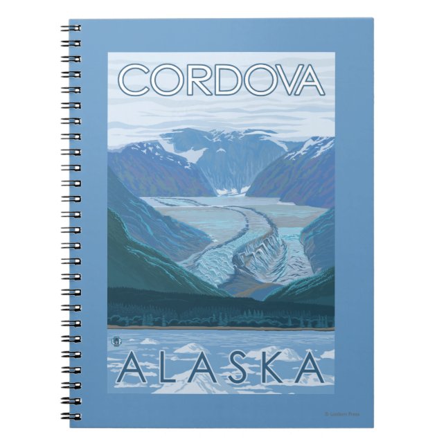 Gletscherszene - Cordova, Alaska Notizblock (Vorderseite)