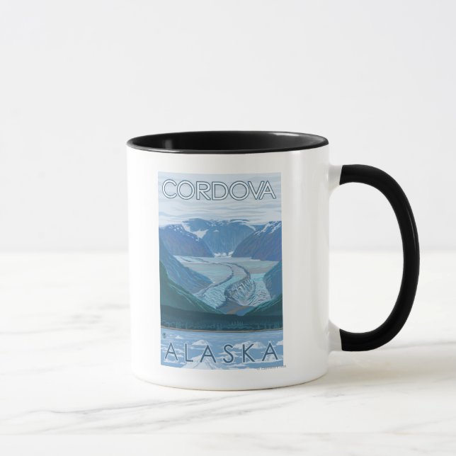 Gletscherszene - Cordova, Alaska Tasse (Rechts)