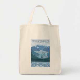 Gletscherszene - Petersburg, Alaska Tragetasche