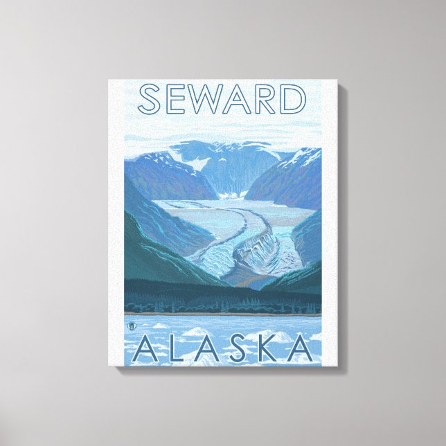 Gletscherszene - Seward, Alaska Leinwanddruck (Vorderseite)