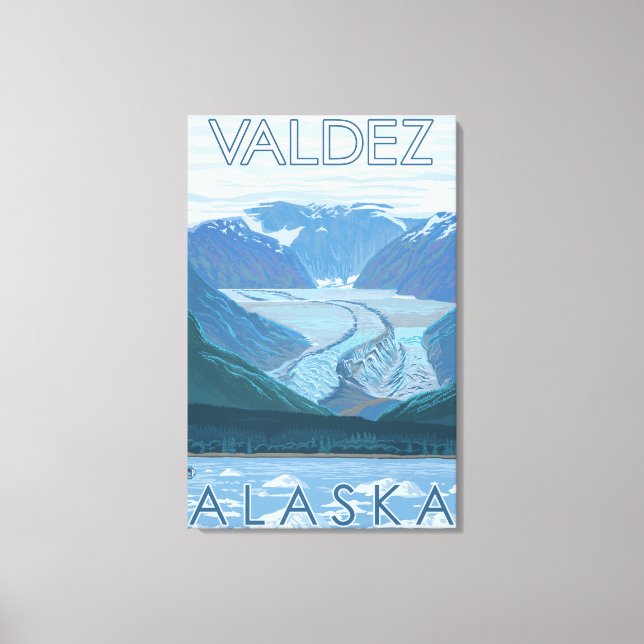 Gletscherszene - Valdez, Alaska Leinwanddruck (Vorderseite)