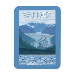 Gletscherszene - Valdez, Alaska Magnet